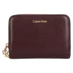 Menší dámská kožená peněženka Calvin Klein Villa - tmavě červená
