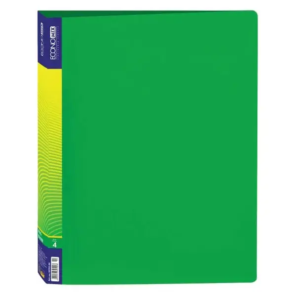 Kroužkový pořadač se 4 kroužky, pro A4 zelený
