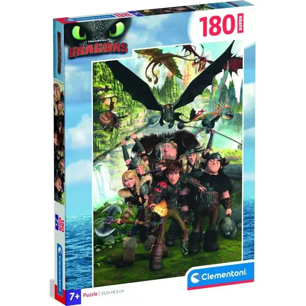 Clementoni puzzle 180 Super Ako vycvičiť draka
