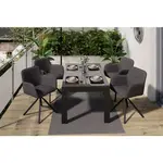 Ambia Garden VÝSUVNÝ STŮL, antracitová, tmavě šedá, 150-285/69/90 cm