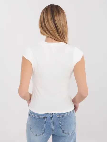 Ecru halenka bez rukávů