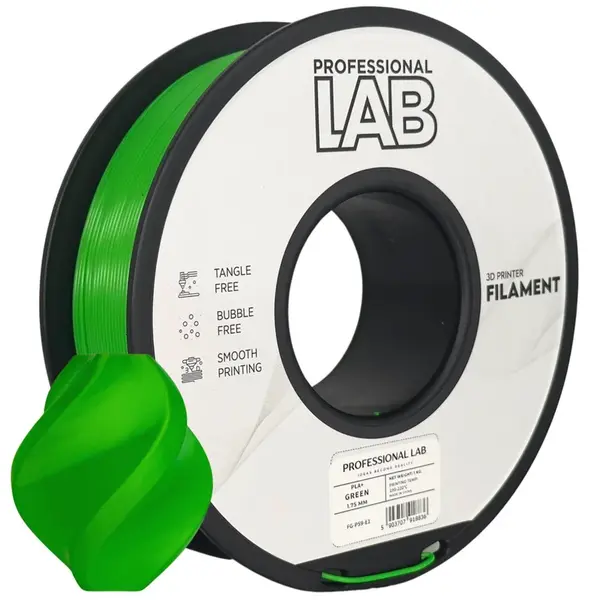 Professional Lab FG-P59-E1, 3D filament, PLA+, 1,75mm, 1000g, Zelený (Green)