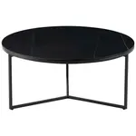 Livetastic KONFERENČNÍ STOLEK, černá, kov, keramika, 80/80/37 cm