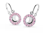 Cutie Jewellery Detské náušnice z bieleho zlata C2750-10-X-2 ružová