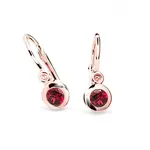 Cutie Jewellery Prekrásne detské náušnice z ružového zlata C1537-10-X-4 červená