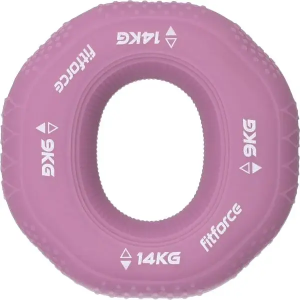 Fitforce RING GRIP 2 IN 1 SOFT Posilňovacie koliesko, ružová, veľkosť