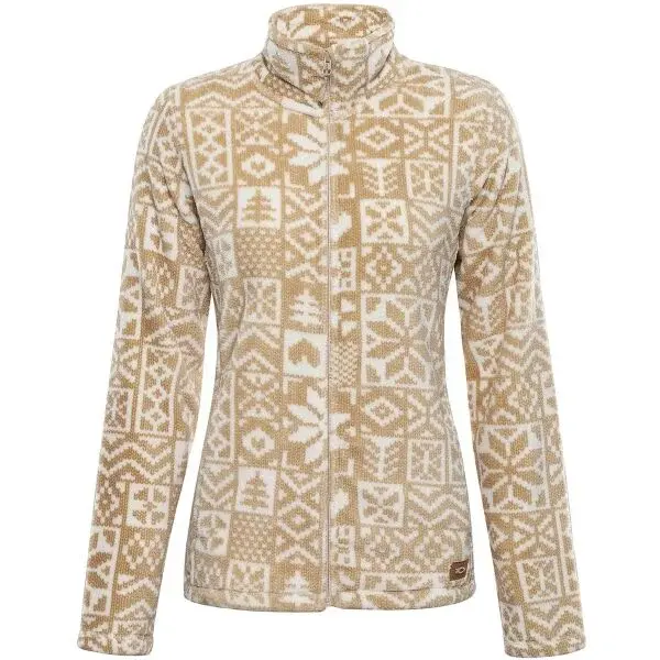 ALPINE PRO EFLINA Dámská fleecová mikina, hnědá, velikost