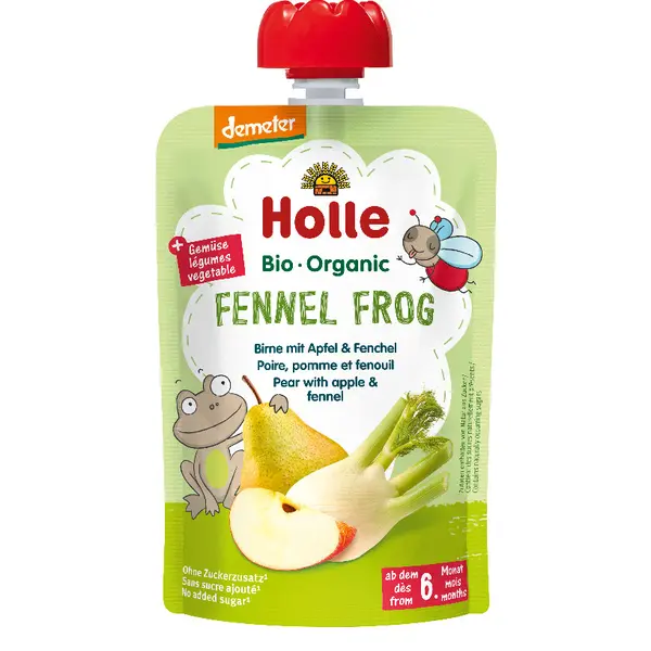 HOLLE Fennel Frog Bio pyré hruška jablko fenykl 100 g