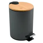Spirella Spirella pedálový odpadkový kôš adonis tmavo šedá oceľ bambusové veko 5 l 10.00004