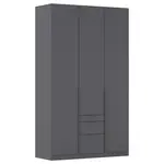 Rauch Möbel ŠATNÍ SKŘÍŇ S OTOČNÝMI DVEŘMI, šedá, 136/229/54 cm