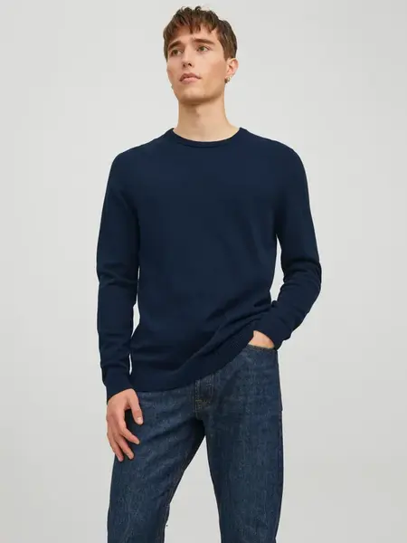 Tmavě modrý basic svetr Jack & Jones Basic