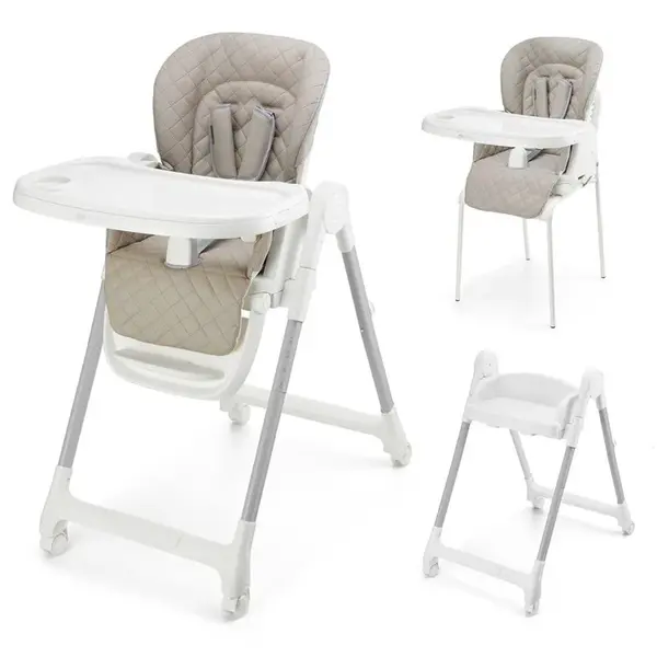 KINDERKRAFT Stolička jedálenská 3v1 Tulo Beige