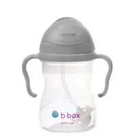 B.BOX Hrneček s brčkem - šedý 240 ml