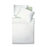 Fleuresse POVLEČENÍ, vzhled lnu, bílá, šalvějově zelená, 140/200 cm