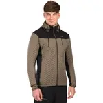 KILPI NEVIA Pánská zateplená fleecová mikina s kapucí, khaki, velikost