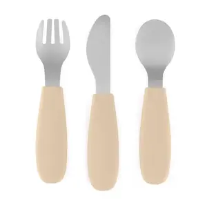 Petite&Mars Take&Match Stainless Steel Cutlery Set příbor pro děti Desert Sand 12m+ 3 ks