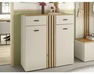 Skříňka s policemi/botník Lima, béžová kašmír/dub evoke