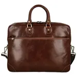 Kožená business taška hnědá - Delami Vera Pelle Evarist