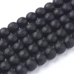 Synthetic Black Stone Beads Strands