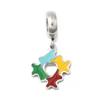 304 Stainless Steel Colorful Enamel European Dangle Charms