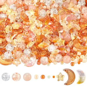 Mixed Styles Transparent Glass Beads