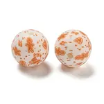 Christmas Round Silicone Beads