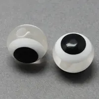 Round Evil Eye Resin Beads