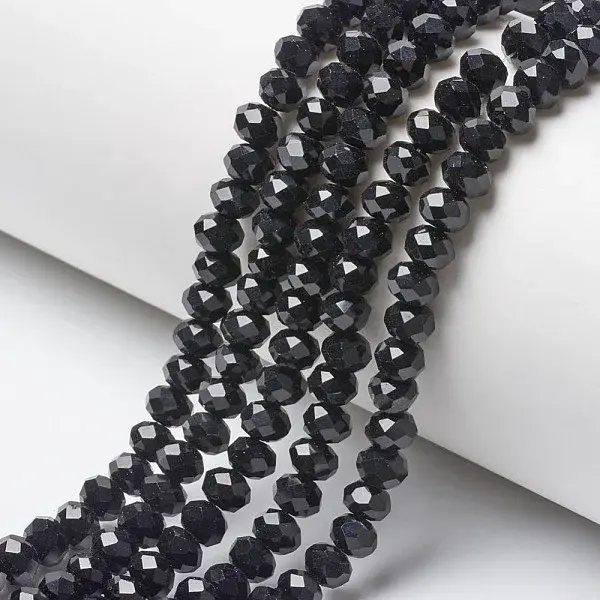 Opaque Solid Color Glass Beads Strands