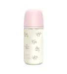 Suavinex Poetry Skleněná láhev fyziologická SX Pro 3m+ MF 240 ml 1 ks růžová