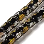 Handmade Gold Foil and Silver Foil Lampwork Beads