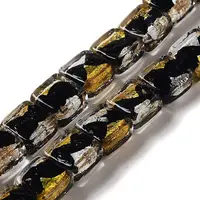 Handmade Gold Foil and Silver Foil Lampwork Beads