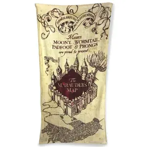 Osuška Harry Potter 1 Pobertův plánek, 75x150 cm