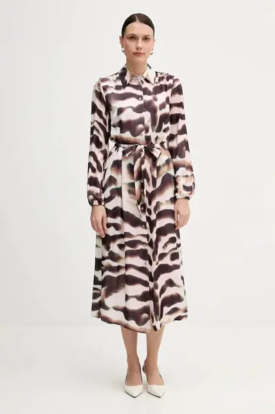 Šaty Marc Aurel růžová barva, midi, 6576-1000-24817