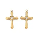 304 Stainless Steel Micro Pave Cubic Zirconia Pendants