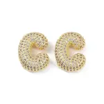 Brass Micro Pave Clear Cubic Zirconia Pendants