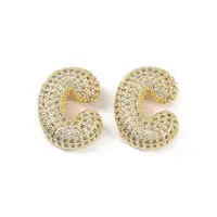 Brass Micro Pave Clear Cubic Zirconia Pendants