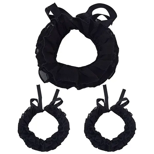 Chiffon Ruffled Lace Collar