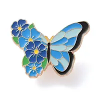 Butterfly & Flower Enamel Pins