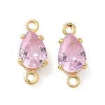 Brass Pave Cubic Zirconia Connector Charms