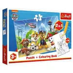 Trefl 2 v 1 puzzle a omalovánky Paw patrol