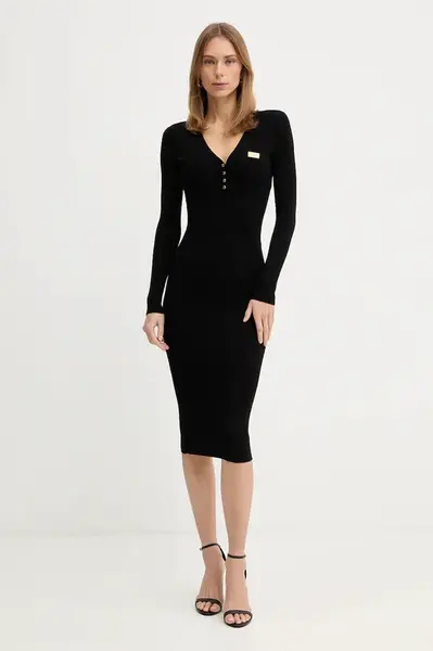 Šaty s příměsí hedvábí Elisabetta Franchi