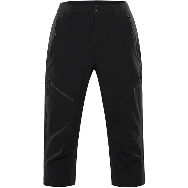 ALPINE PRO WEDER Pánske trojštvrťové nohavice, čierna, veľkosť