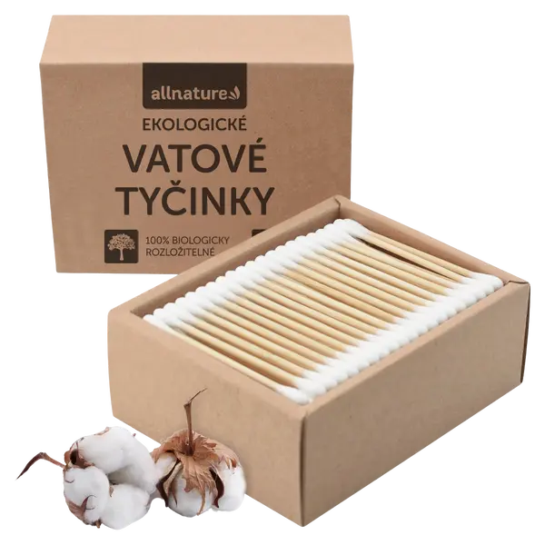 ALLNATURE Ekologické vatové tyčinky 200 ks