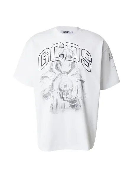 GCDS Tričko  tmavosivá / čierna / biela