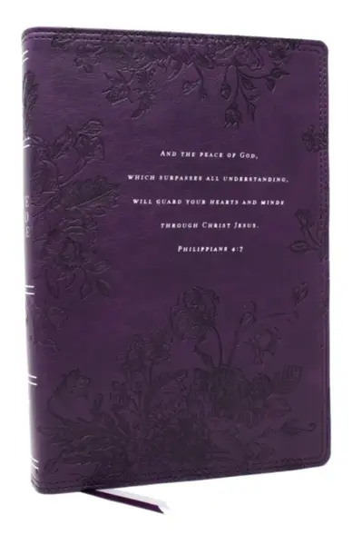 Peace of God Bible: Discover and Experience God's Shalom Throughout the Bible (NKJV, Purple Leathersoft, Red Letter, Comfort Print) - Jeremiah J. John