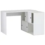 MID.YOU ROHOVÝ PSACÍ STŮL, bílá, 120/78/107 cm