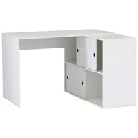 MID.YOU ROHOVÝ PSACÍ STŮL, bílá, 120/78/107 cm