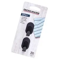 Háčky oválné 3,9cm inox black 61444