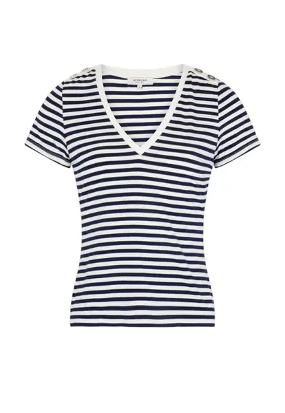 Pruhované tričko s krátkým rukávem