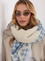 Šála s modro-bílým vzorem